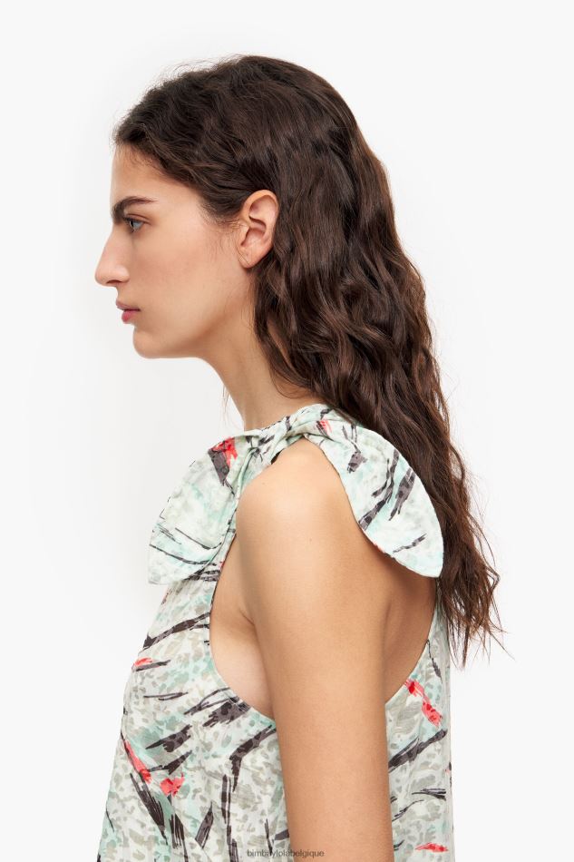 vêtements Bimba Y Lola t-shirt imprimé ailes de papillon menthe HV4486304