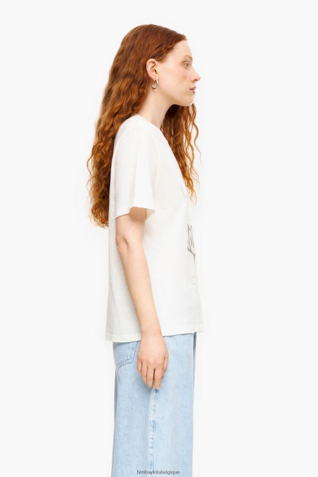 vêtements Bimba Y Lola t-shirt à imprimé panda écru HV4486271