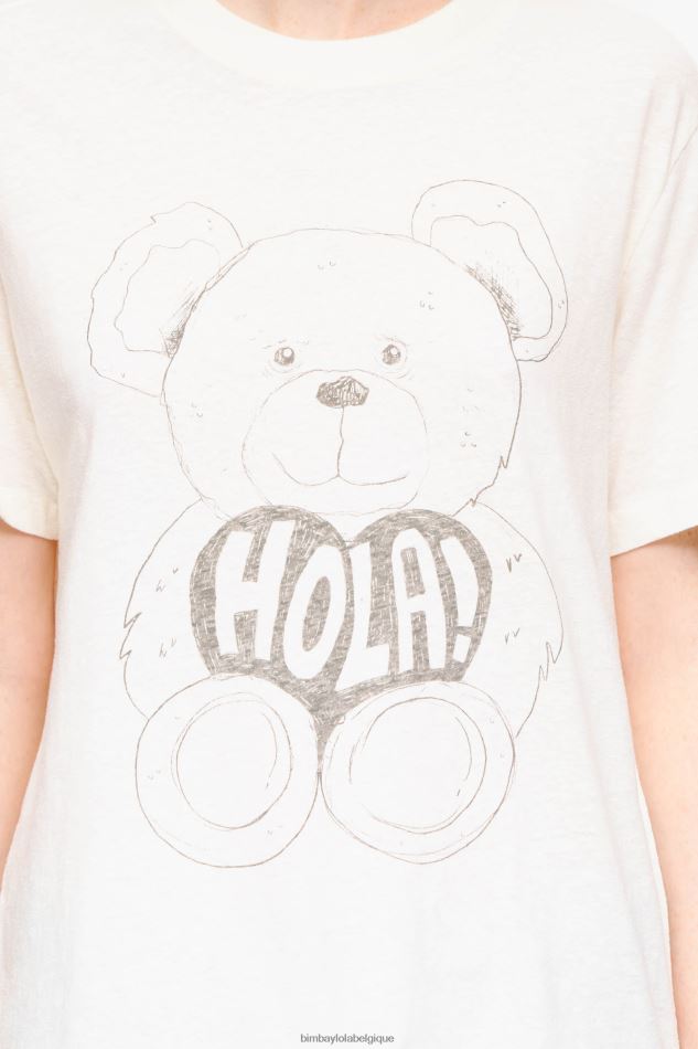 vêtements Bimba Y Lola t-shirt à imprimé panda écru HV4486271