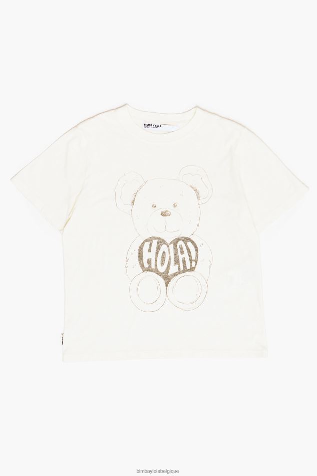 vêtements Bimba Y Lola t-shirt à imprimé panda écru HV4486271