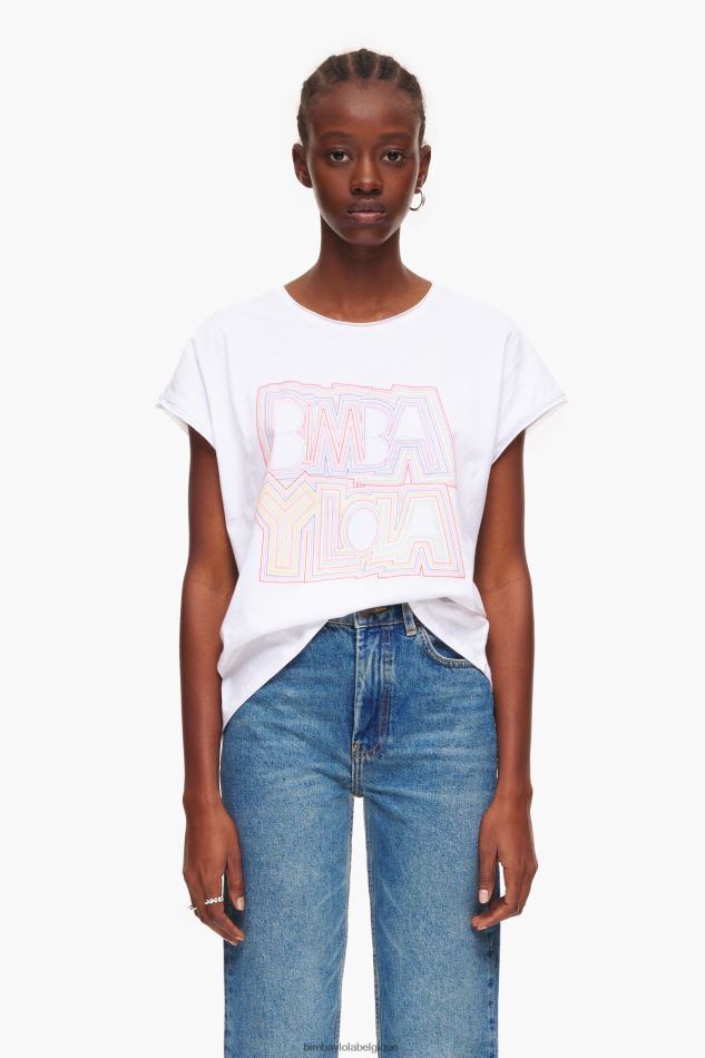vêtements Bimba Y Lola t-shirt à logo blanc HV4486258