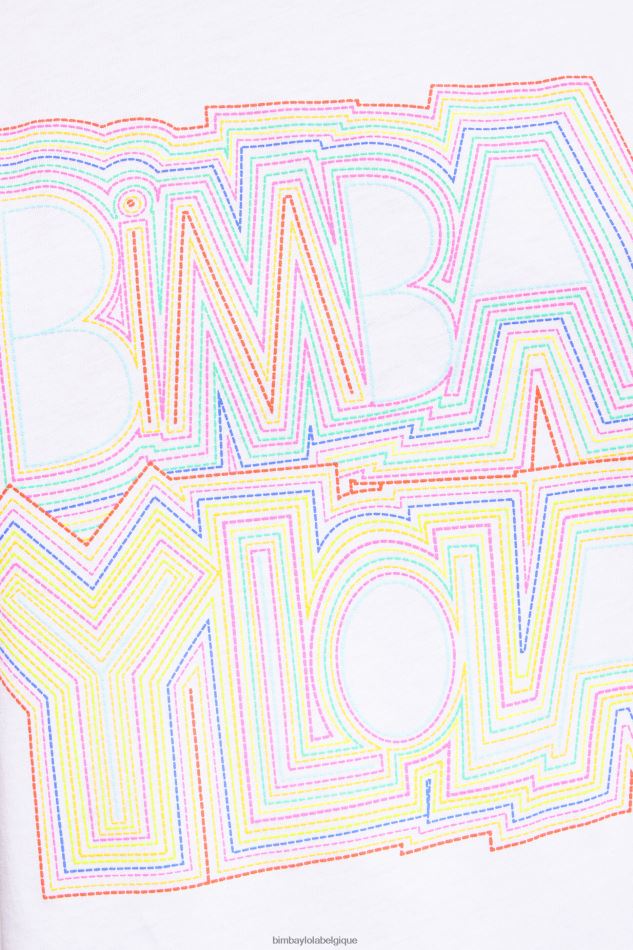 vêtements Bimba Y Lola t-shirt à logo blanc HV4486258