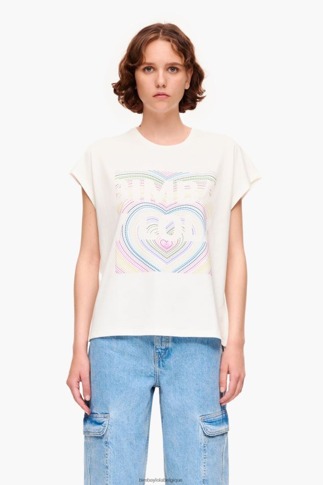 vêtements Bimba Y Lola t-shirt à logo crayon Ivoire HV4486260