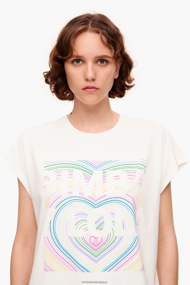 vêtements Bimba Y Lola t-shirt à logo crayon Ivoire HV4486260