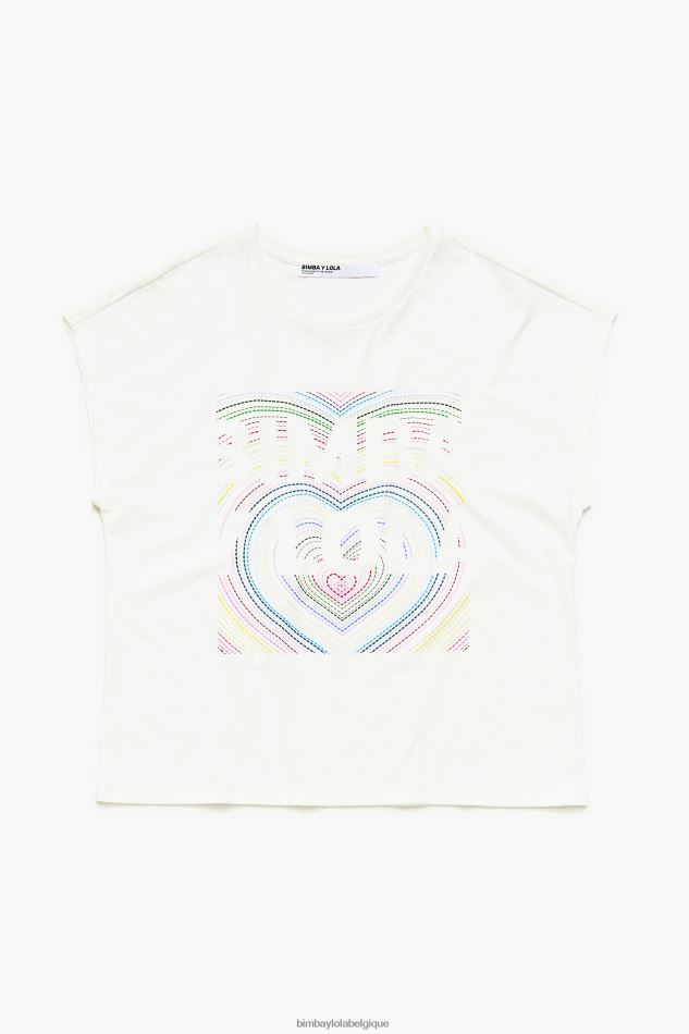 vêtements Bimba Y Lola t-shirt à logo crayon Ivoire HV4486260