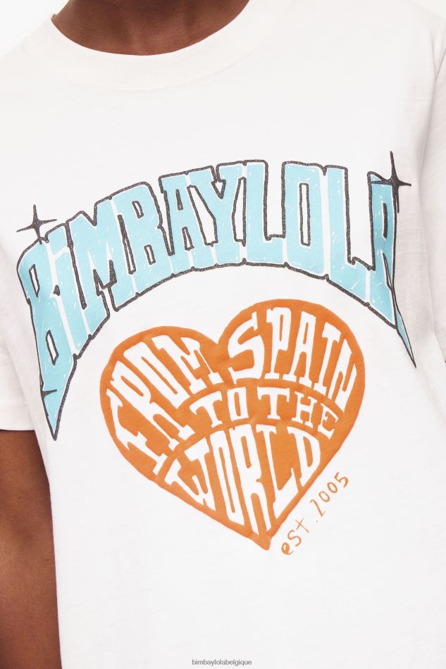 vêtements Bimba Y Lola t-shirt à logo universitaire blanc HV4486277