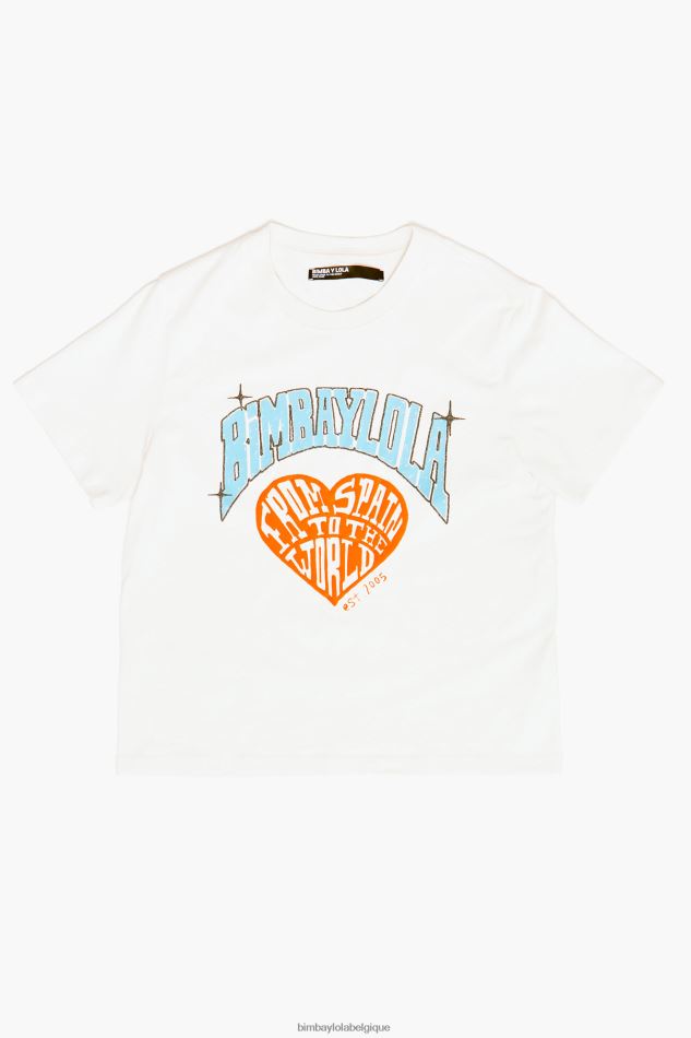 vêtements Bimba Y Lola t-shirt à logo universitaire blanc HV4486277
