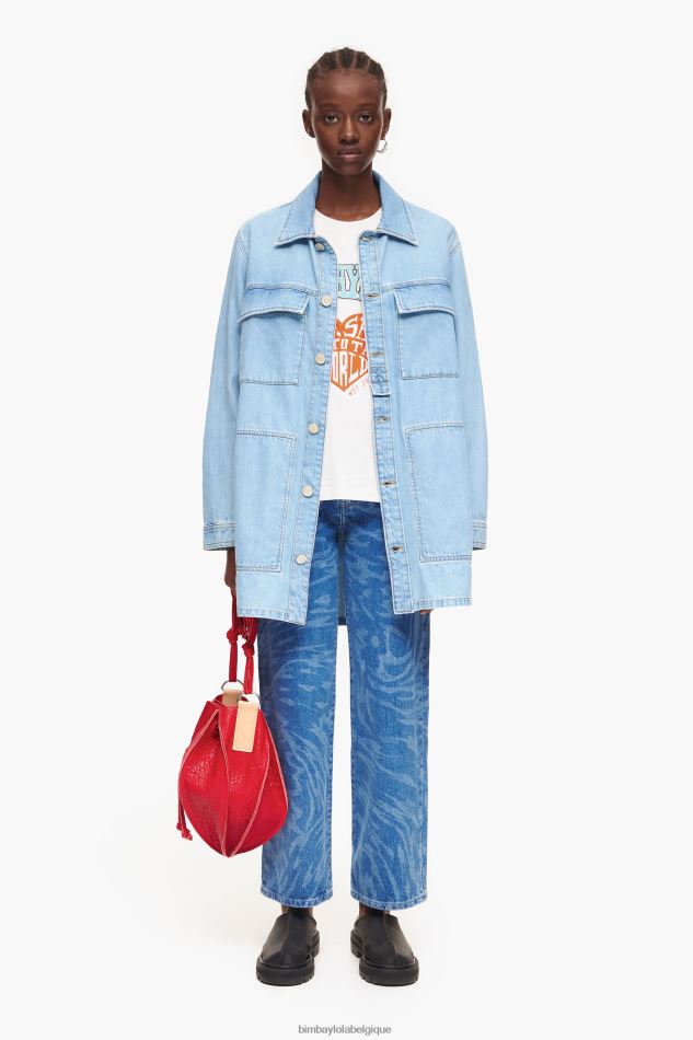 vêtements Bimba Y Lola t-shirt à logo universitaire blanc HV4486277