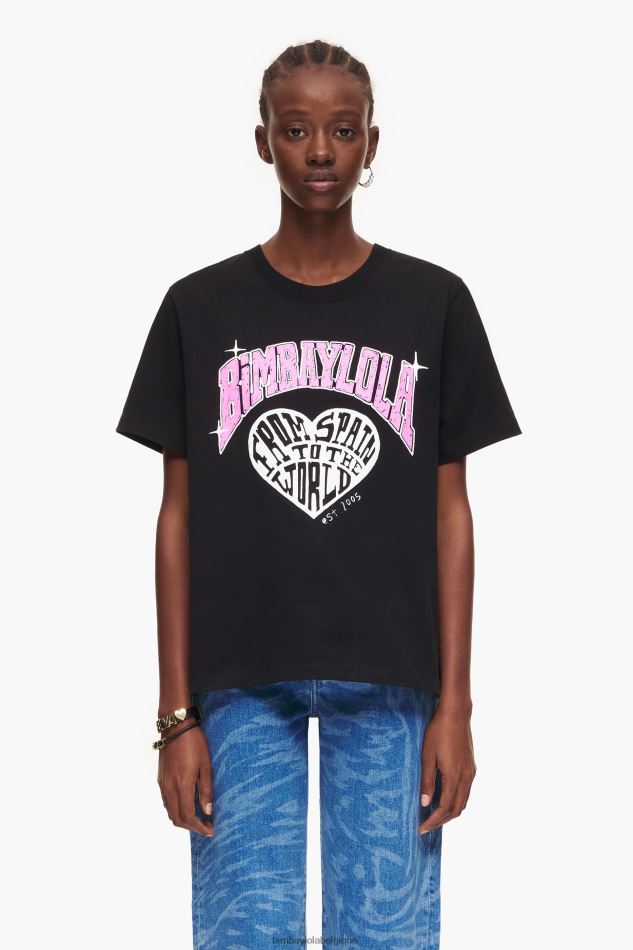 vêtements Bimba Y Lola t-shirt à logo universitaire noir HV4486276