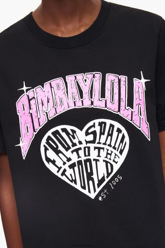 vêtements Bimba Y Lola t-shirt à logo universitaire noir HV4486276