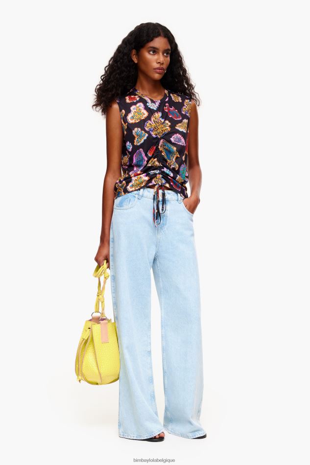 vêtements Bimba Y Lola t-shirt poisson mer noir HV4486262