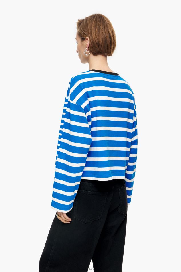 vêtements Bimba Y Lola t-shirt rayé en coton bleu HV4486318