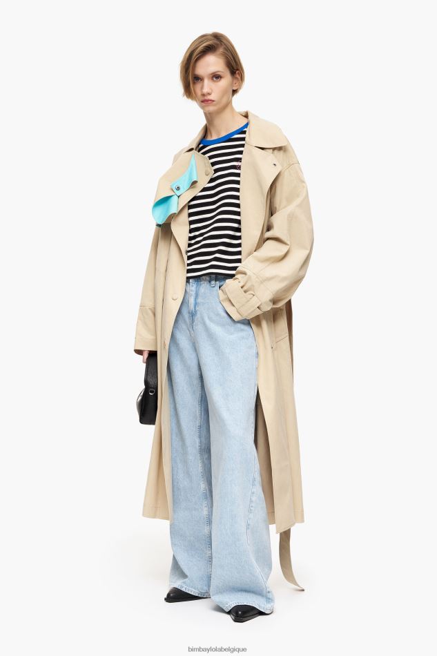 vêtements Bimba Y Lola t-shirt rayé en coton noir HV4486317