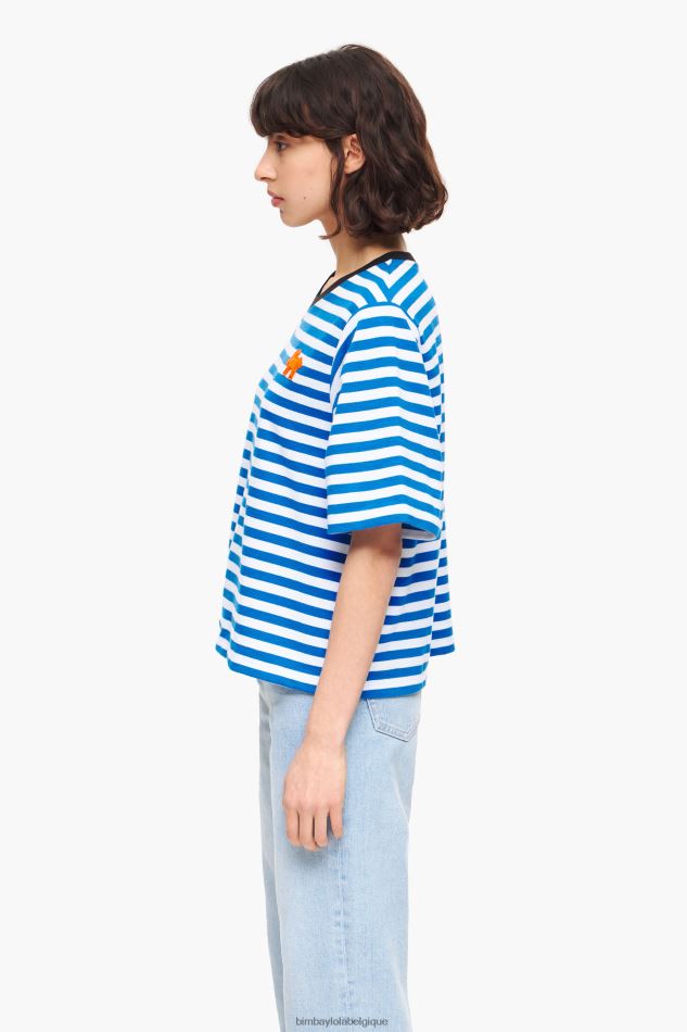 vêtements Bimba Y Lola t-shirt rayé pour chien bleu HV4486254