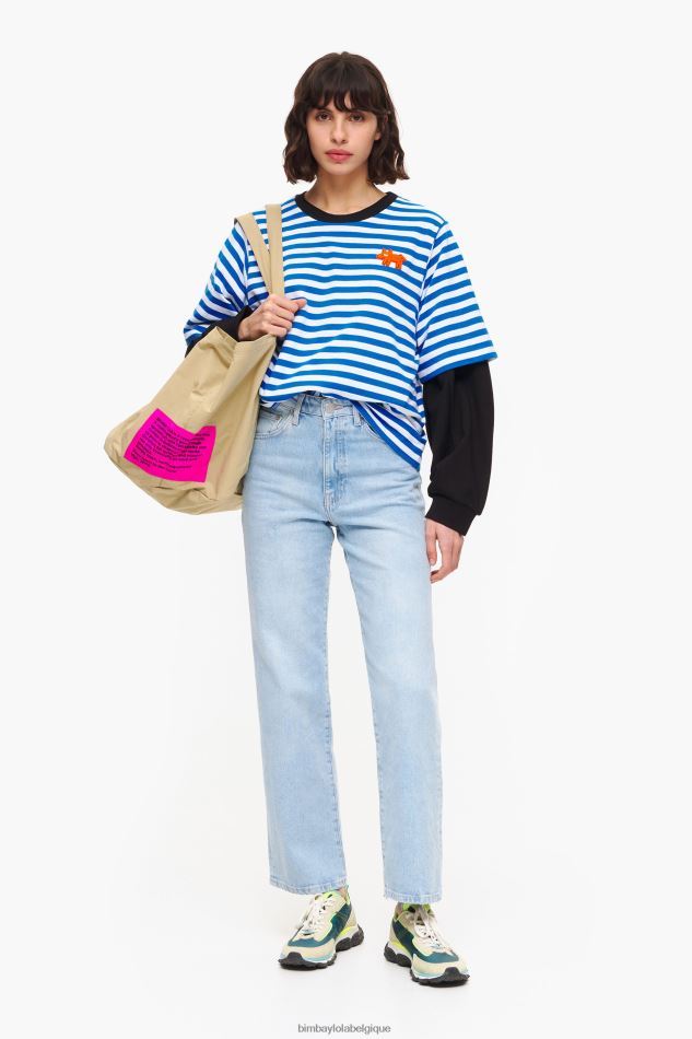 vêtements Bimba Y Lola t-shirt rayé pour chien bleu HV4486254