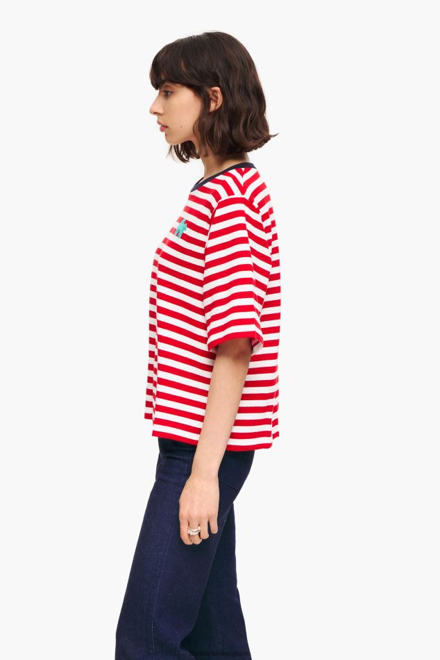 vêtements Bimba Y Lola t-shirt rayé pour chien rouge HV4486250