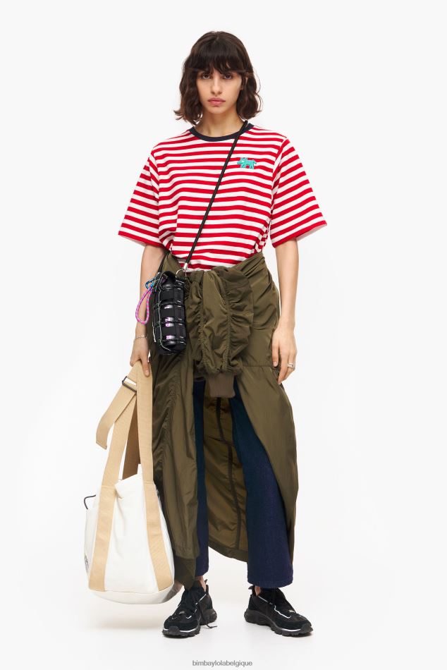 vêtements Bimba Y Lola t-shirt rayé pour chien rouge HV4486250