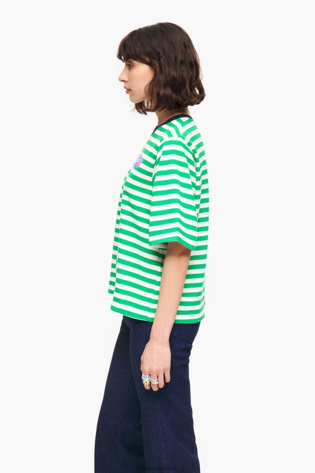 vêtements Bimba Y Lola t-shirt rayé pour chien vert HV4486256