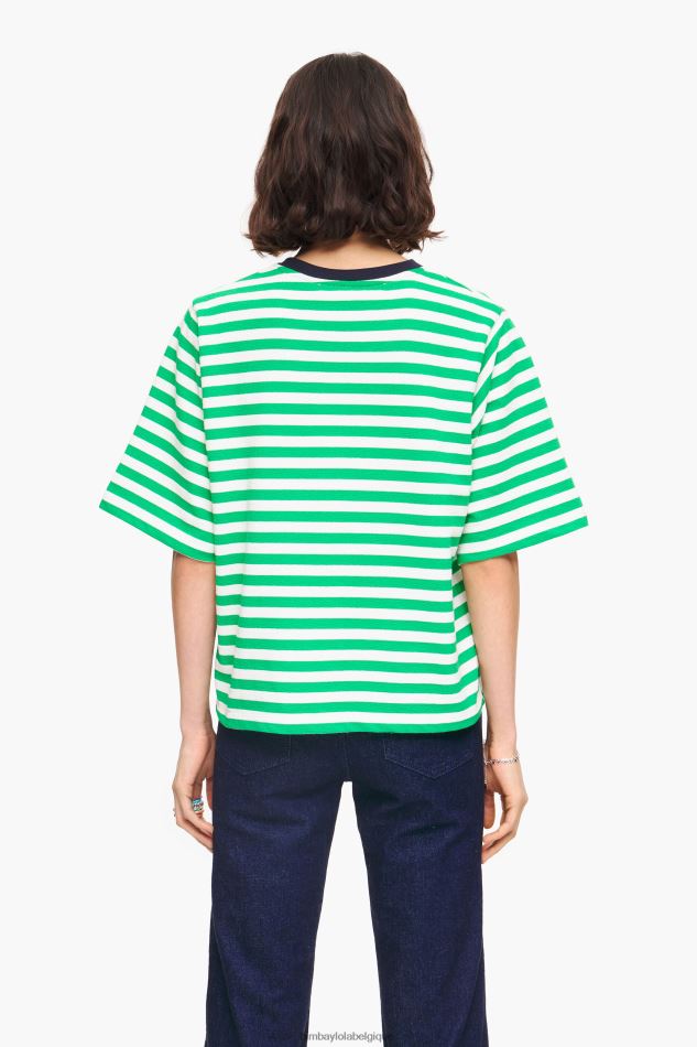 vêtements Bimba Y Lola t-shirt rayé pour chien vert HV4486256