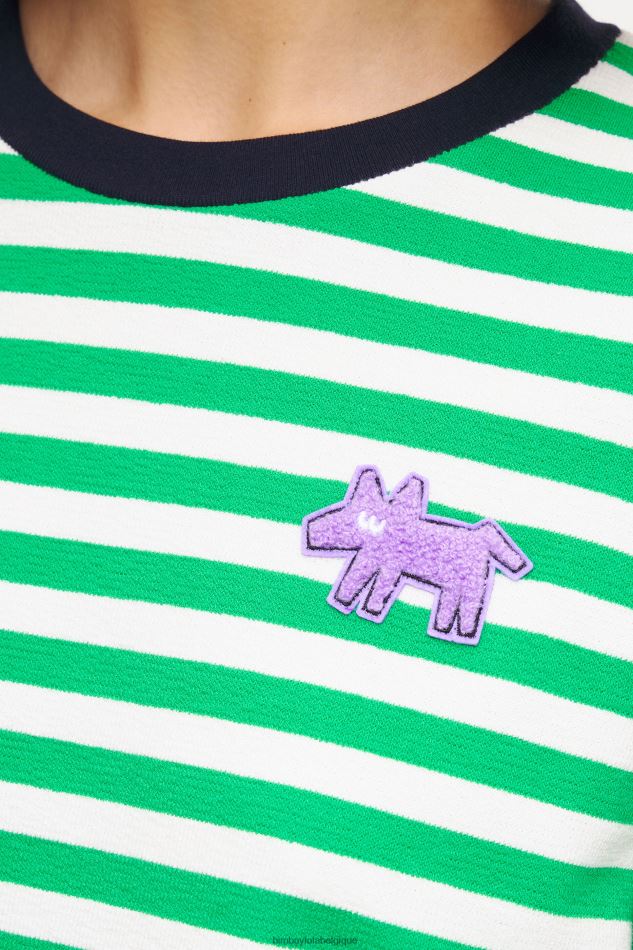 vêtements Bimba Y Lola t-shirt rayé pour chien vert HV4486256