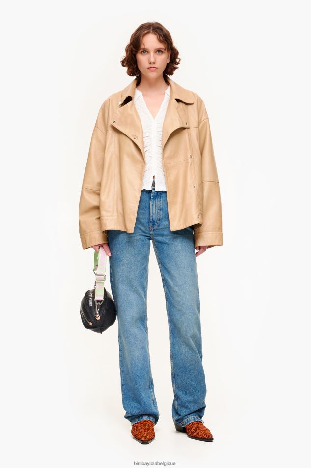 vêtements Bimba Y Lola t-shirt texturé à boutons Ivoire HV4486287