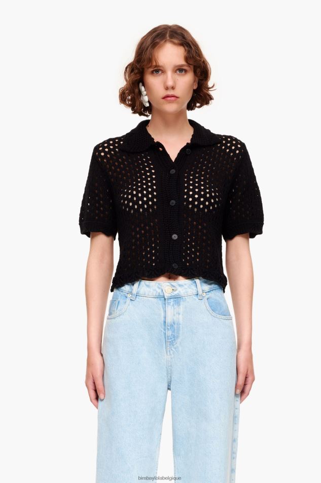 vêtements Bimba Y Lola cardigan au crochet noir HV4486359