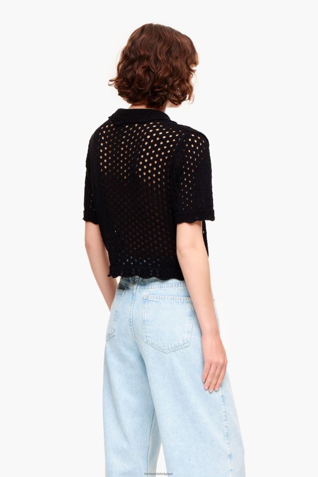 vêtements Bimba Y Lola cardigan au crochet noir HV4486359