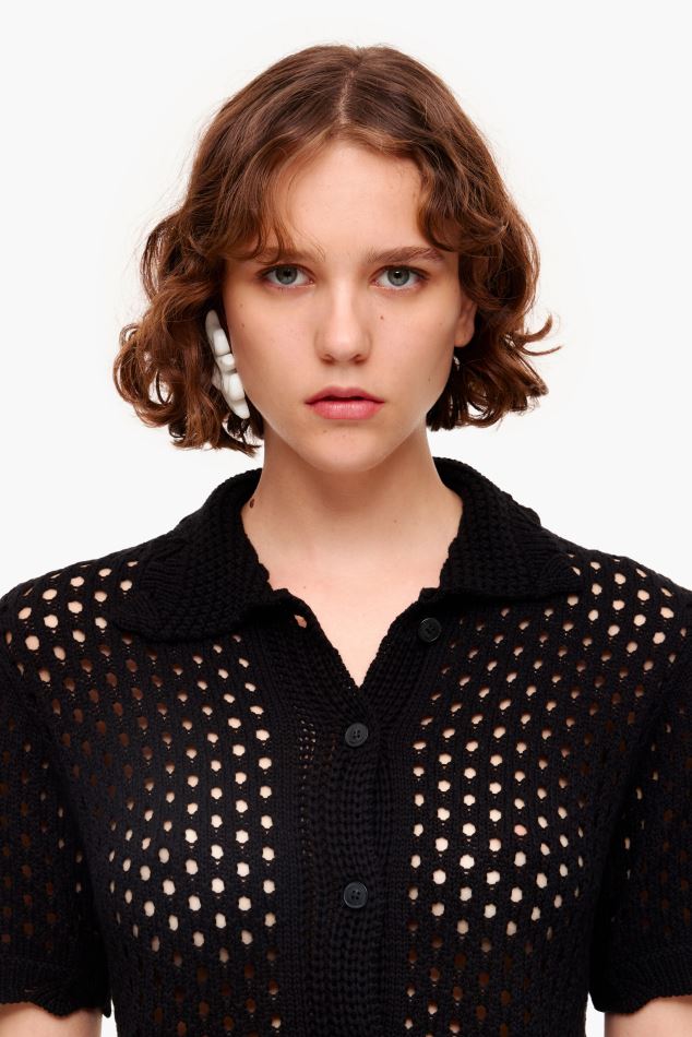 vêtements Bimba Y Lola cardigan au crochet noir HV4486359