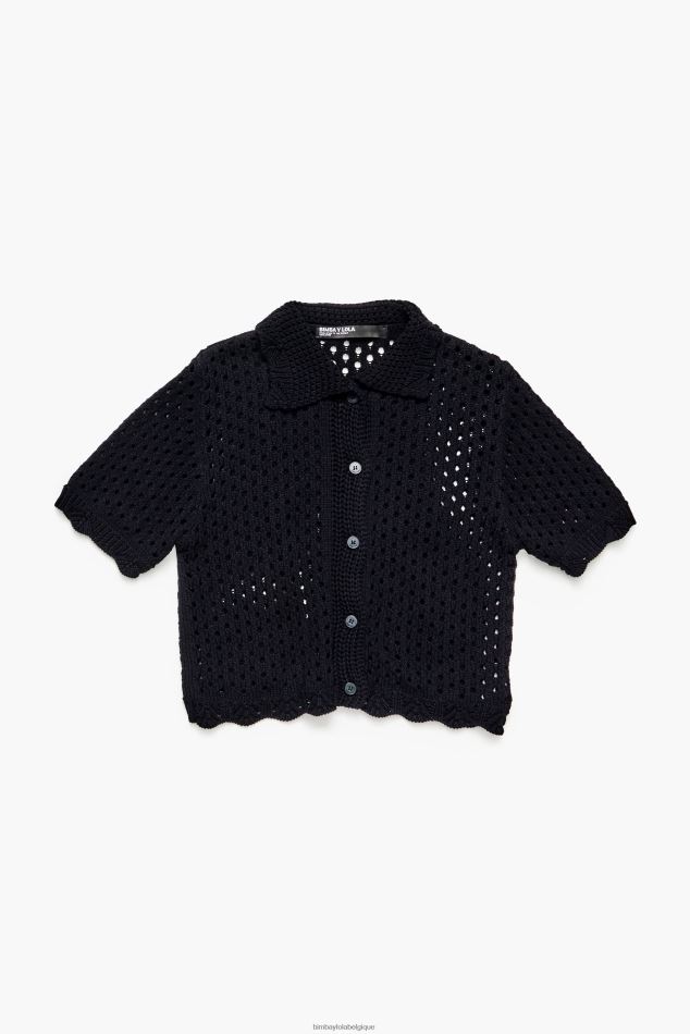 vêtements Bimba Y Lola cardigan au crochet noir HV4486359