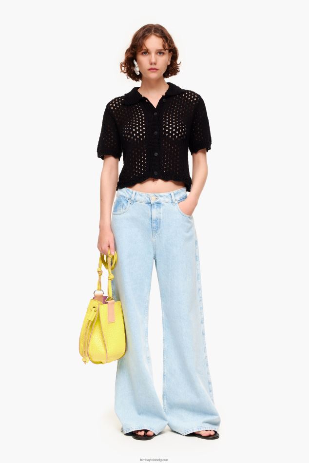 vêtements Bimba Y Lola cardigan au crochet noir HV4486359