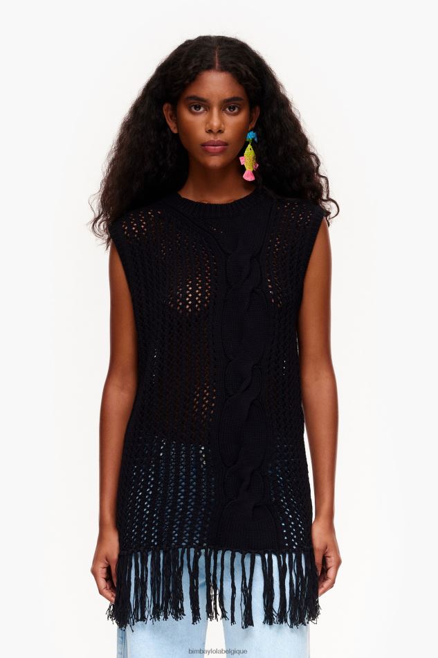vêtements Bimba Y Lola gilet en tricot noir HV4486352