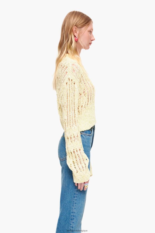 vêtements Bimba Y Lola pull ajouré vert citron HV4486385