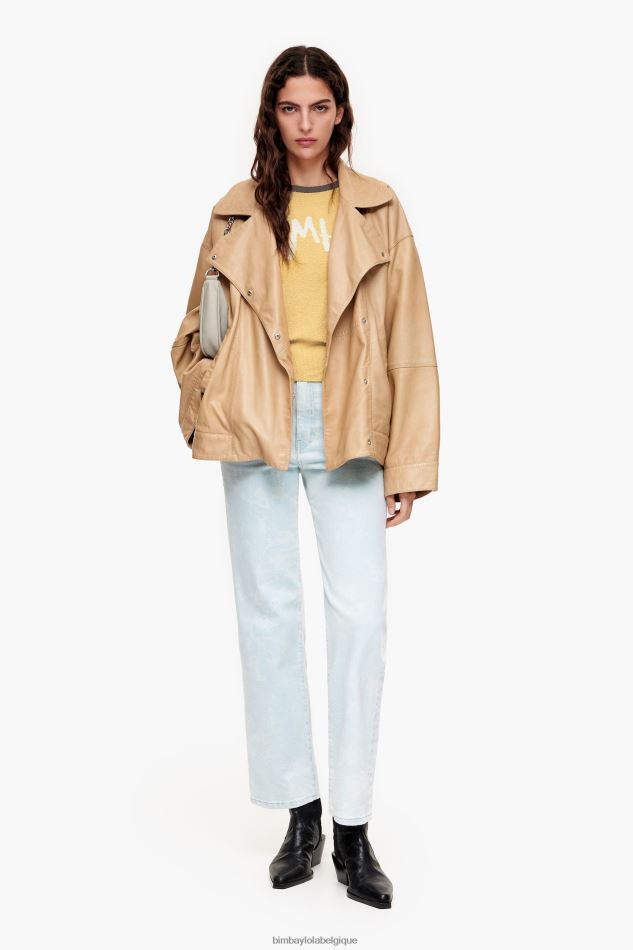 vêtements Bimba Y Lola pull bicolore en coton jaune HV4486382