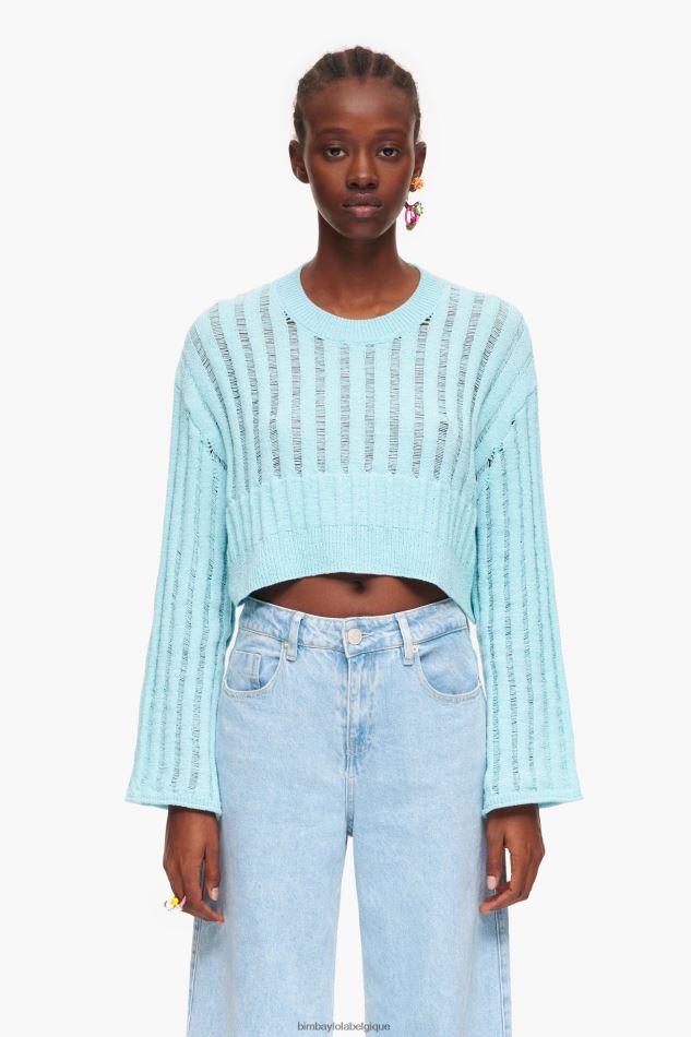 vêtements Bimba Y Lola pull côtelé bleu HV4486386