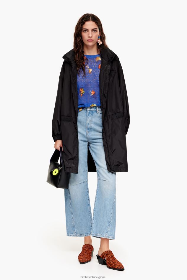 vêtements Bimba Y Lola pull en lin à imprimé fleuri bleu HV4486390