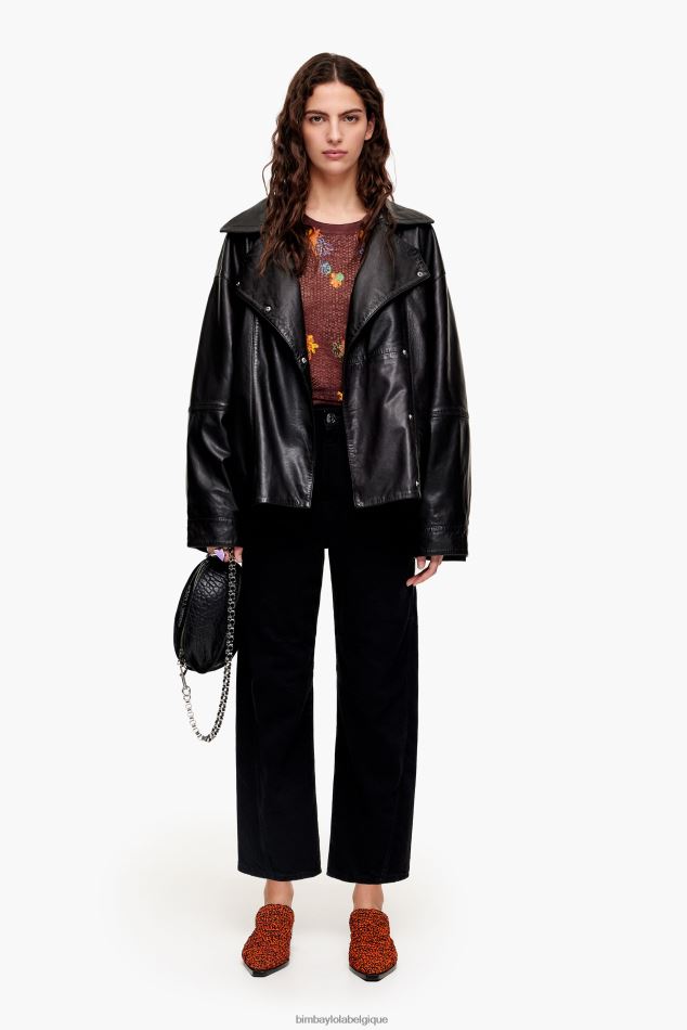 vêtements Bimba Y Lola pull en lin à imprimé fleuri brun HV4486392