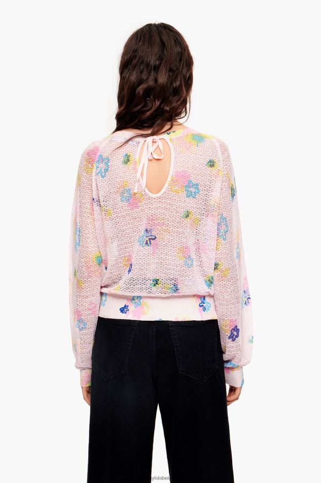 vêtements Bimba Y Lola pull en lin à imprimé fleuri rose HV4486393