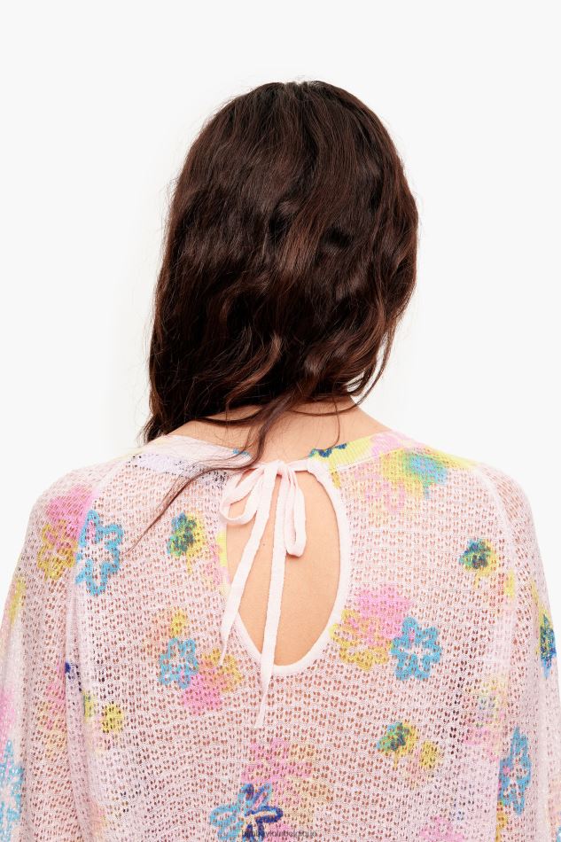 vêtements Bimba Y Lola pull en lin à imprimé fleuri rose HV4486393