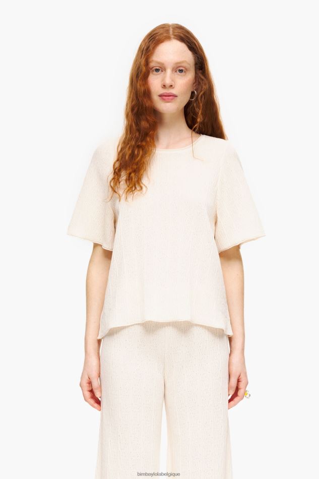 vêtements Bimba Y Lola pull en tricot écru HV4486357