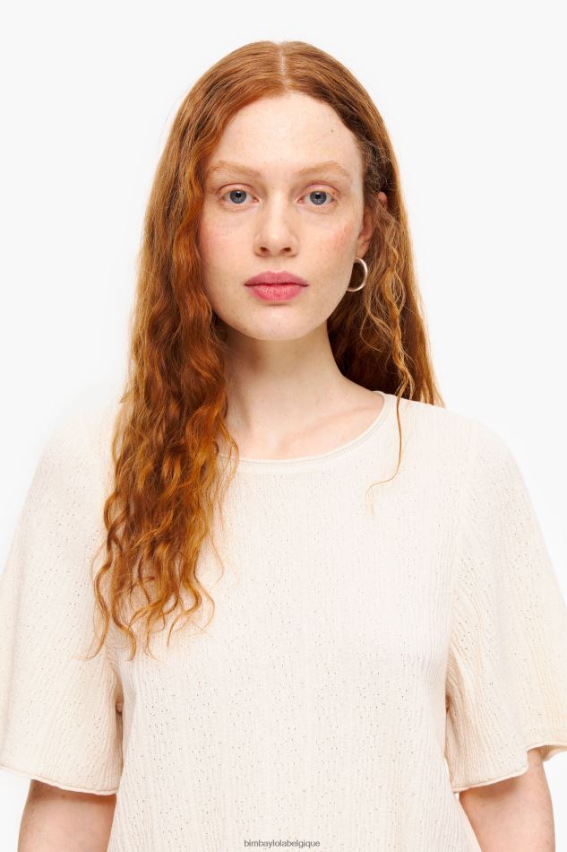 vêtements Bimba Y Lola pull en tricot écru HV4486357