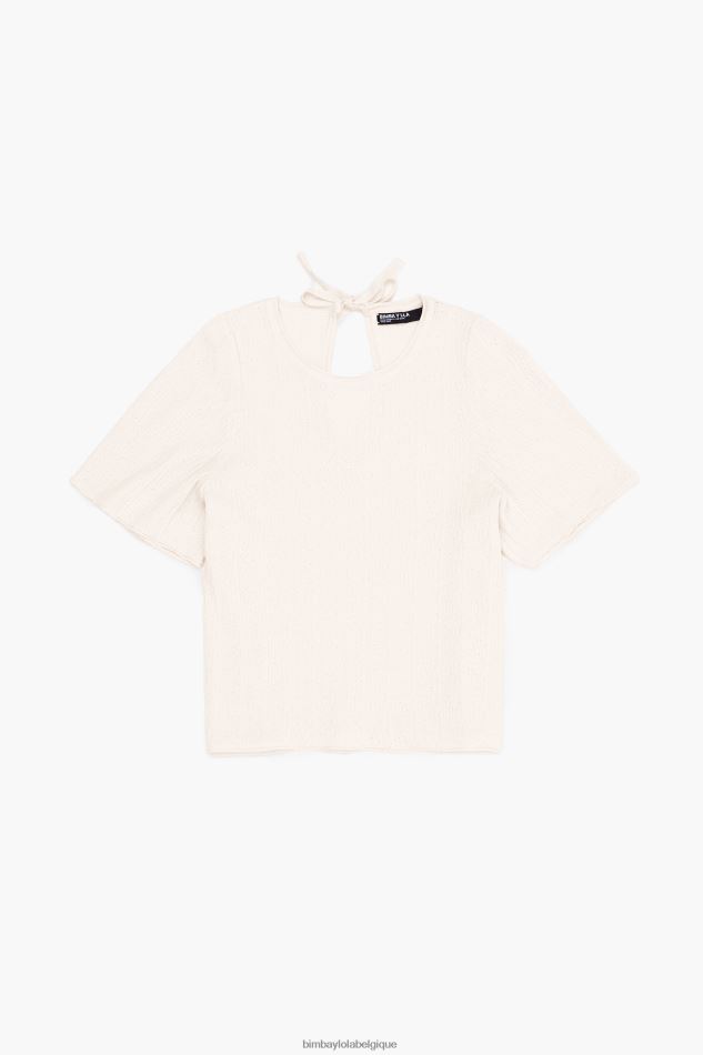 vêtements Bimba Y Lola pull en tricot écru HV4486357